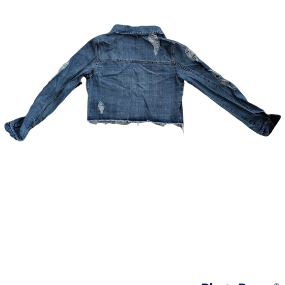 Design Lab Lord & Taylor Distressed Denim Jacket - Picture 4 of 7